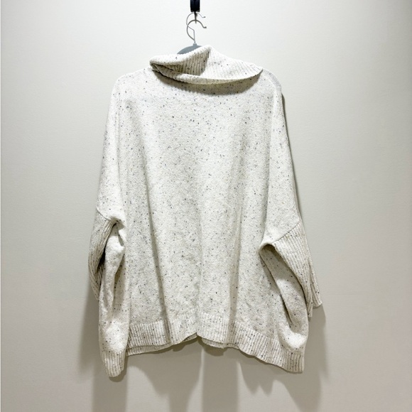 LOFT • Women’s Relaxed Fit Speckle Turtleneck Sweater with Pockets Size XL - Picture 2 of 5